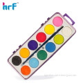 New 12 Color Round Water Color Cake with Art Brush